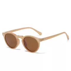 Óculos de sol retrô redondo para homens e mulheres, pequenos óculos polarizados masculinos e femininos, tons vintage literários, óculos para dirigir na moda - comprar online