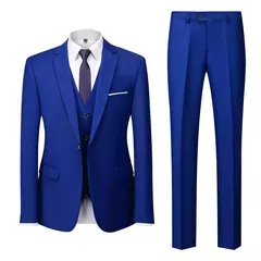 Conjunto de terno casual masculino de negócios, jaqueta masculina, blazers, calças, calças, colete, colete, moda, 2023 - comprar online