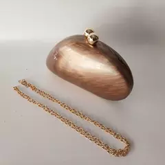Oval Irregular Pérola Acrílico Box Evening Bag, Senhoras Designer De Luxo Bolsas, Festa De Casamento, Handmade Bolsas, Branco, Novo na internet
