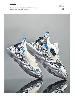 Imagem do Tênis de corrida respirável de luxo masculino, Tênis Casual Masculino, Treinador de tênis, Mocassins Moda Corrida