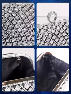 Bolsa quadrada de strass pequena, bolsa de ombro, bolsas femininas, carteiras, bolsa de noite para casamento, tendência, designer de luxo - loja online