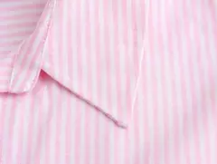 TRAF-Blusa Oxford de Algodão Single-Breasted Feminina, Camisa Manga Longa, Tops Chiques, Lapela, Roupa de Rua, Senhoras, Moda - loja online