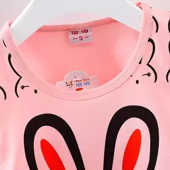 Imagem do Conjunto de pijamas casual infantil, roupas de bebê, colete bonito feminino, pijama infantil, roupas de treino infantis, verão, novo, 2 peças
