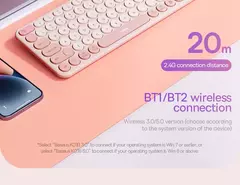 Baseus-teclado bluetooth k01a, sem fio, para macbook, ipad, pc, tablet, laptop, mini, fino, sistema duplo, 2.4g, silencioso