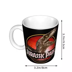 Imagem do Dinossauro personalizado World Jurassic Park Canecas DIY Horror Movie Ceramic Ch