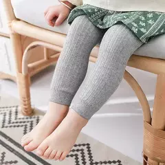 Leggings de algodão com nervuras recém-nascidos, calças de bebê, crianças, crianças, meninos, meninas, 0-6 anos, primavera, outono