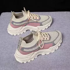 2024 novos sapatos femininos all-match malha sapatos casuais desodorante sapatos de fundo macio primavera e outono respirável tênis feminino