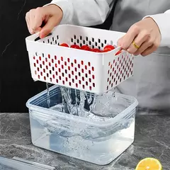 Caixa De Armazenamento De Geladeira, Organizador De Geladeira, Legumes Frescos, Caixas De Frutas, Cesta De Drenagem, Despensa, Organizador De Cozinha na internet