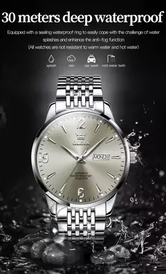 OLEVS-Relógio Mecânico Automático Masculino, Aço inoxidável, Impermeável, Luminoso, Data, Luxo, Original, 9928 - comprar online