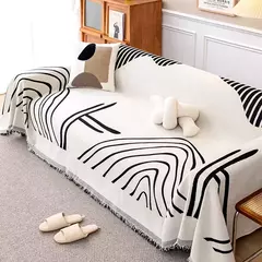 Chenille Sofá Throw Blanket com Tassel, Modern Luxury Cover, Four Season Sofa Cover, Full Covers, Dustproof, Toalha de casa, 1 Pc