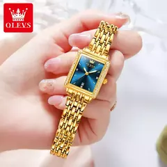 OLEVS-Relógio Quartzo de Diamante Impermeável em Aço Inoxidável Feminino, Elegante, Top Fashion, Negócios, Luxo, Original na internet