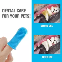 1pc cão super macio pet dedo escova de dentes limpeza mau hálito cuidados não tóxico silicone escova de dentes ferramenta cão gato suprimentos - comprar online