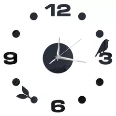 2d diy pequenos relógios de parede digitais espelho acrílico adesivo número único relógio arte para escritório crianças quarto decoração casa atacado - comprar online