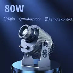 Imagem do Impermeável LED remoto projeção lâmpada, publicidade logotipo projetor, personalizado imagem sinal, girar, ao ar livre