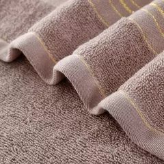 Toalha De Banho De Algodão Macio Para Adultos, Aumenta A Absorção De Água, Toalha De Rosto Monocromática, Seda Dourada, 2PCs - loja online
