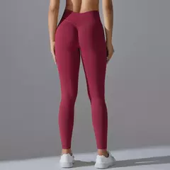 Imagem do Leggings de cintura alta sem costura para mulheres, calças justas femininas, push up, calça de ioga, ginásio Fitness, cintura V, esportes, 2022