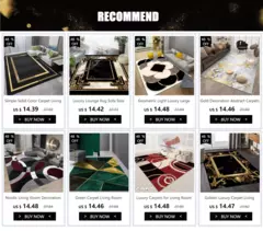 Tapete dourado de luxo moderno para sala de estar, Decoração abstrata, Tapetes na internet
