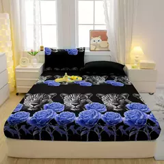 Animal moderno simples impresso fosco cabido folha, tampa de cama do quarto, cama, excluindo fronhas, 1 - loja online