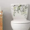 1PCS Plantas Verdes Flores Adesivo De Parede Banheiro WC Decalques Sala de estar Gabinete Casa Decoração Auto-adesivo Mural