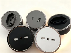 DELEFU Pista Tomada Universal Brasil Itália Chile USB-AC Adaptador Romovível Parede de Cozinha Tomada Elétrica Branco Preto Cinza na internet