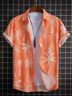 Imagem do Camisa de praia de manga curta masculina, estampada flores 3D, tops respiráveis, festa ao ar livre, verão, novo, S-5XL, 2022