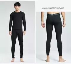 Calças quentes para homens com pelúcia e engrossado outono e inverno alta elasticidade, calças esportivas justas e pan de ajuste fino - Wolf Magazine