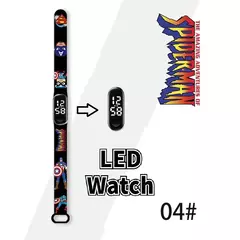 Disney dos desenhos animados relógio infantil anime figura spiderman homem de ferro impressão led eletrônico à prova dwaterproof água esportes pulseira relógio crianças presentes - comprar online