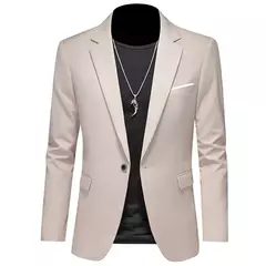 Blazers boutique casuais masculinos, jaqueta monocromática, terno slim fit, casaco de lazer, boutique de moda, novo, 2023 - Wolf Magazine