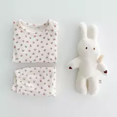 Conjunto de pijama de algodão puro para crianças, terno de pijama infantil, loungewear para meninos e meninas, 1-6 anos - Wolf Magazine