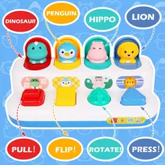 Imagem do Atividade interativa Pop Up Toy para bebês, Child and Effect Toy, Jogos de desenvolvimento, Montessori, Educational Learning Toys