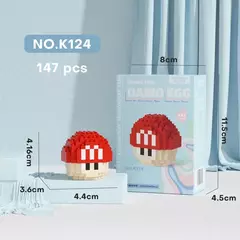 Super mario bros figura micro blocos de construção bowser luigi yoshi diy montagem quebra-cabeças mini tijolos brinquedos para presente natal na internet
