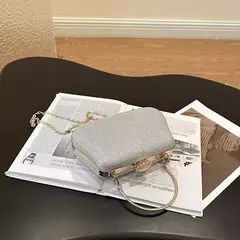 Saco de noite luxuoso para mulheres, alto design, banquete de festa, saco de glitter para senhoras, embreagem do casamento, bolsa de ombro, bolsa de corrente, marca - comprar online