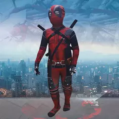Adulto deadpool traje deadpool crianças terno cosplay máscara terno super-herói criança macacão traje de halloween criança macacão conjunto - comprar online
