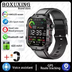 Xiaomi-relógio inteligente militar para homens, IP68, 5ATM, esportes ao ar livre, rastreador de fitness, monitor de saúde, 1,96 ", chamada BT, novo, 2021 - comprar online