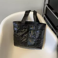 Bolsa de losango portátil para senhoras, bolsa acolchoada sólida, grande capacidade, sacola de compras acolchoada de algodão, lazer e viagem, moda