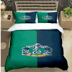 Imagem do 3d quente magia academia harry potter impressão conjuntos de cama suprimentos conjunto consolador adolescentes meninas dos desenhos animados gêmeo único presente do miúdo