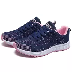 Tênis respiráveis para mulheres, plus size, sapatos de caminhada, tecido de malha, laço, calçado feminino, moda feminina, novo, 2024 - comprar online