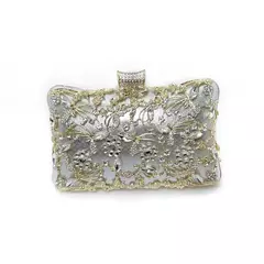 Shinny Glitter Evening Bags, Rhinestone Hard-Surface Box Bags, Bolsa de Ombro Elegante para Casamento Feminino, Banquete, Luxo