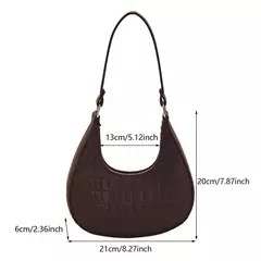 Retro Pure Felt Handbag para mulheres, bolsa de axilas, bolsa de ombro, cor sólida, bolinhos, design simples, moda lazer na internet