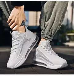 Moda masculina sapatos casuais almofada de ar tênis de corrida nova moda respirável fundo macio masculino tênis casuais sapatos de luxo