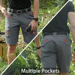 Shorts táticos militares ao ar livre para homens, shorts urbanos impermeáveis, calças trekking, tamanho grande, para caminhadas, verão na internet