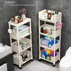 Armário De Armazenamento De Fenda Estreita, Estante De Carrinho, Rack De Canto De Cozinha, Banheiro, Sala De Estar, Organizador De Casa