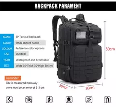 Mochila de viagem tática impermeável para homens, mochilas de grande capacidade, esportes ao ar livre, bolsas multifuncionais 50L, 35L, 25L