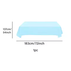 Solid Color Party Tablecloth, Decorado com Aniversário e Casamento, Material PEVA, 1Pc, 54*72 Polegada na internet