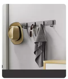 Ganchos não perfurados do banheiro, ganchos da porta, gancho da roupa da parede, armazenamento do quarto, alumínio do espaço, atacado - comprar online