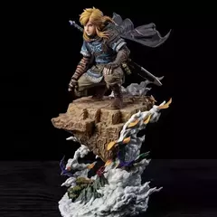 Em estoque 38cm a lenda de zelda figuras de jogo link estatueta gk estátua pvc colecionável modelo personalizado ornamento de mesa brinquedos presentes