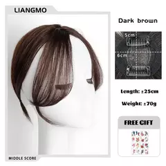 Lm fino 3d ar franja de cabelo em linha reta puro franja clipe em extensões de cabelo topper franja 3d invisível sem costura cabeça peruca de cabelo - Wolf Magazine