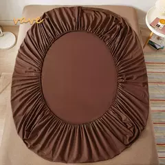 100% algodão cabido folha com faixas elásticas antiderrapante ajustável colchão cobre para único cama king queen duplo, 140/160/200cm - Wolf Magazine
