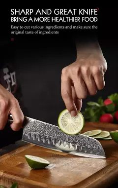 Hezhen 5 a 6pc conjunto de faca cozinha profissional damasco super aço chef paring santoku afiada cozinhar cozinha com suporte magnético na internet
