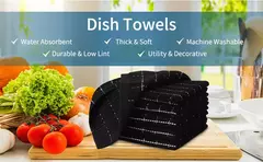 Homaxy-Absorbent Kitchen Dishcloth, Panos Ultra Macios, Toalhas de Secagem à Mão, Ferramentas de Limpeza Doméstica, 100% Algodão, 4 Pcs, 6Pcs - comprar online